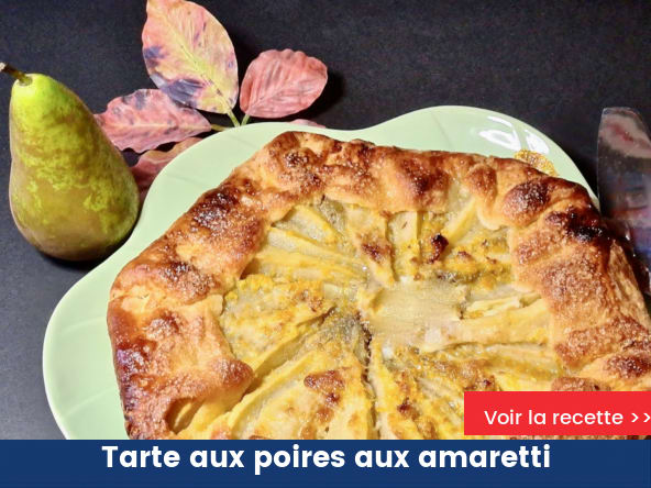 Tarte aux poires aux amaretti